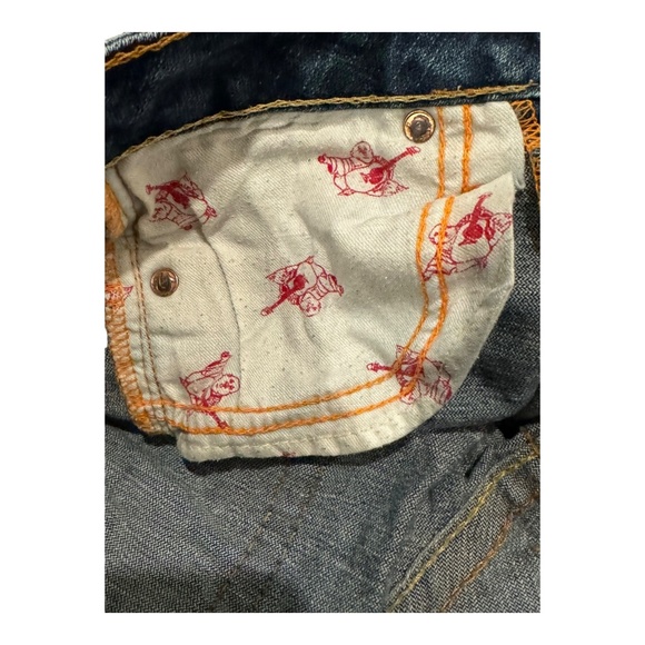 True Religion Joey Big T Flare Blue Jeans Vintage Women's Size 28 Y2K - Picture 4 of 10